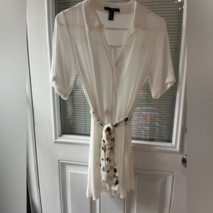 (C) forever 21 white dress size M